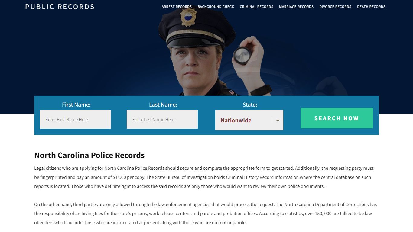 North Carolina Police Records | Get Instant Reports On People